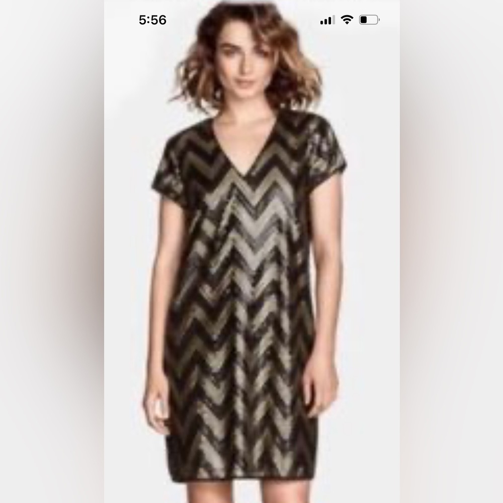H&M chevron sequins dress